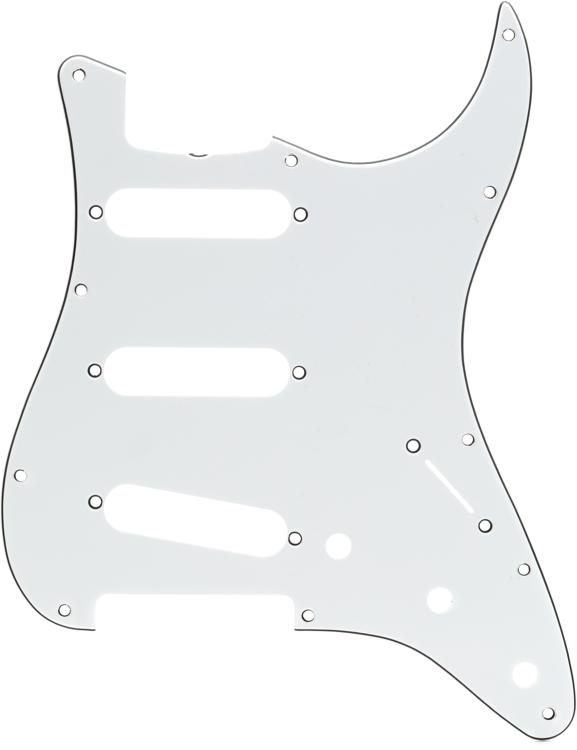 Fender 11-hole '60s Vintage-style Strat S/S/S Pickguard - 3-ply White