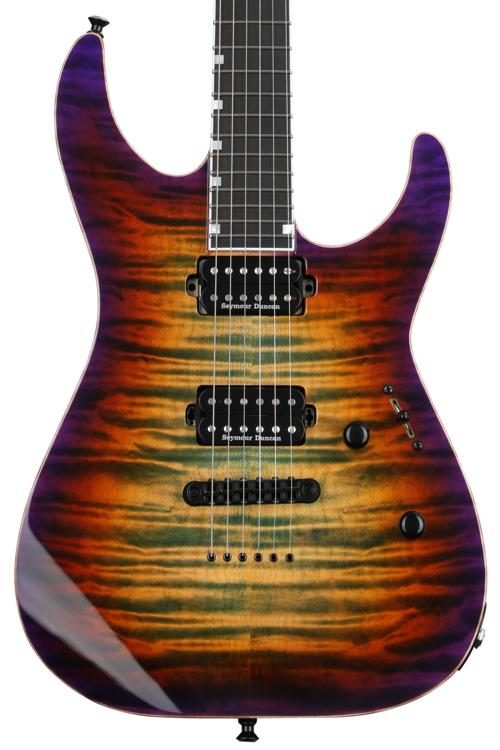 Esp Usa M Ii Ntb Nt Quilted Maple Electric Guitar Lynch Burst Sweetwater