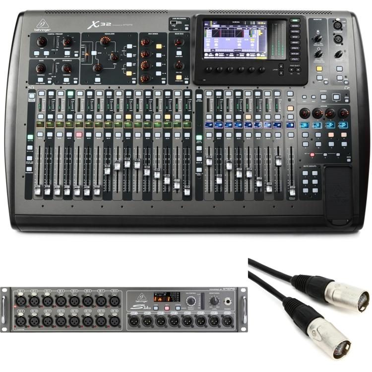 Behringer X32 Compact 40channel Digital Mixer and S16 Digital Stage