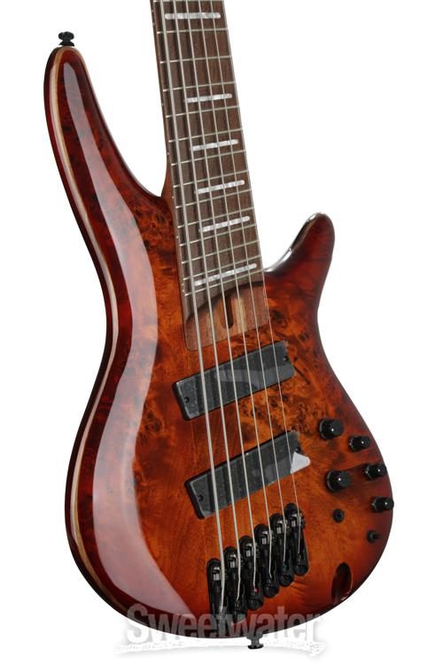 Ibanez Bass Workshop SRMS806 Multi-scale Bass Guitar - Brown Topaz Burst