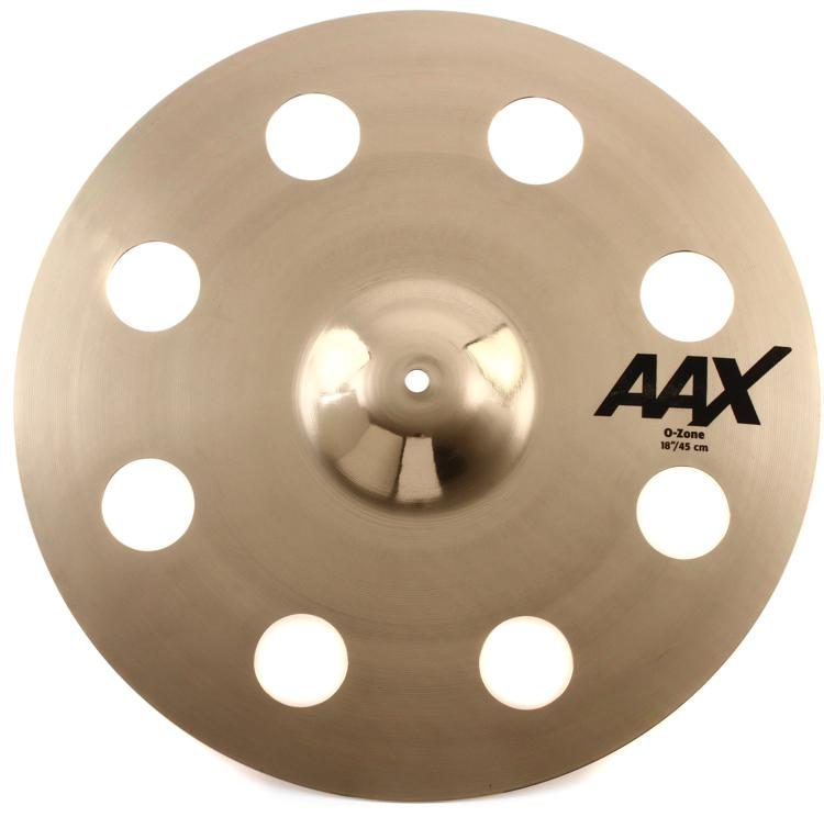 Sabian 18 inch AAX O-Zone Crash Cymbal - Brilliant Finish | Sweetwater