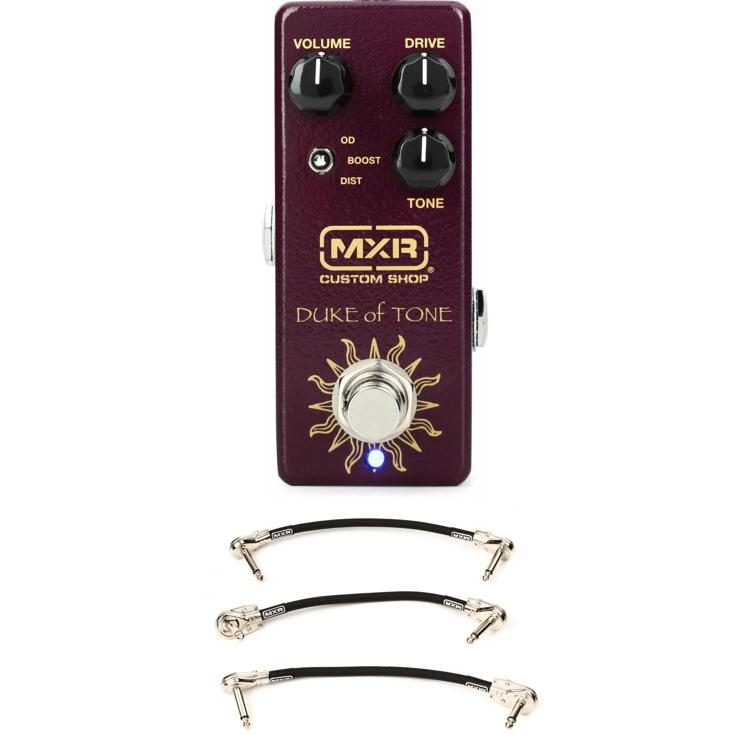 MXR Duke of Tone Overdrive Pedal with 3 Patch Cables