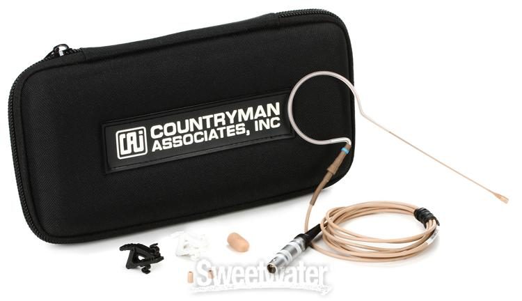 Countryman E6 Omnidirectional Earset Microphone - Low Gain with 