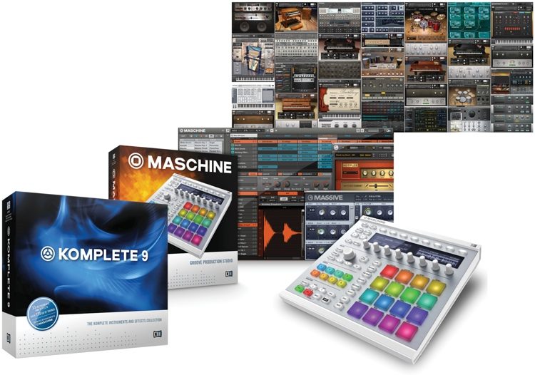 Native Instruments Maschine + Komplete 9 Bundle - White | Sweetwater