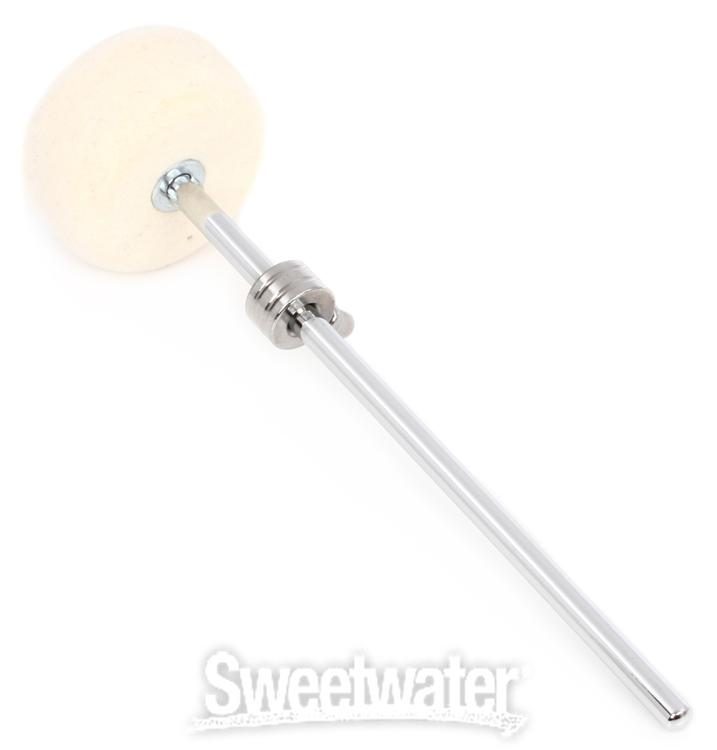 TUOREN Double Beat Beater Two Way Bass Drum Beater Instrument Accessory White 