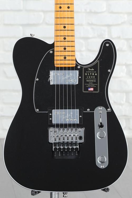 Fender American Ultra Luxe Telecaster Floyd Rose HH (USA, MN) - mystic  black Tel shape electric guitar sunburst