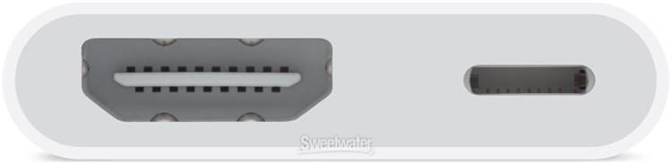 Apple Lightning to Digital AV Adapter to HDMI + Power Input | Sweetwater