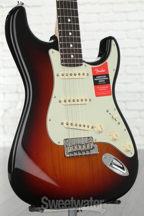 fender american professional stratocaster 3 tone sunburst