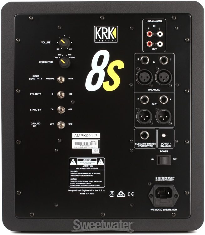 bus energi peber KRK 8s 8 inch Powered Studio Subwoofer | Sweetwater