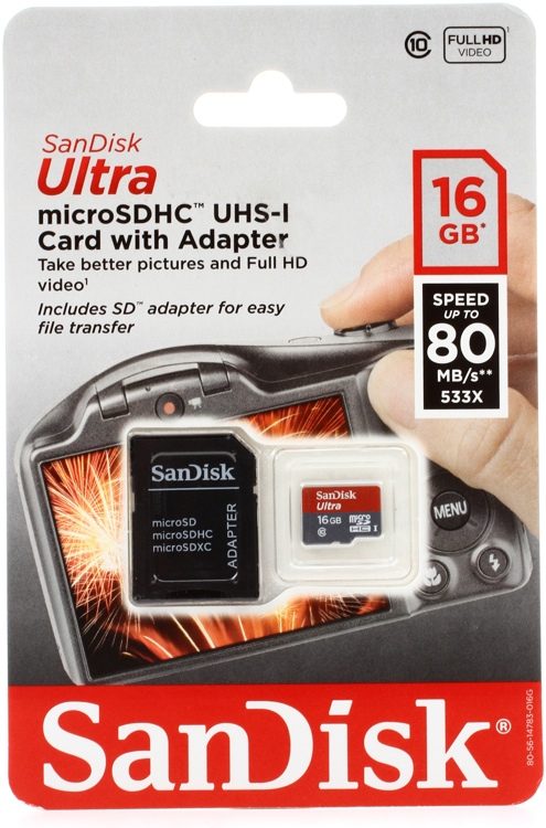 SanDisk SDSDUNB-016G-GN3IN Ultra SDHC UHS-I U3 Tarjeta 16GB 48MB/s Clase 10 
