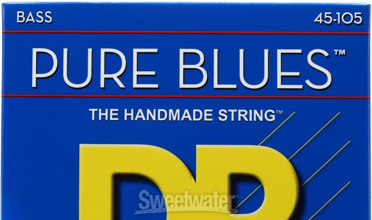 DR Strings PB-45 Pure Blues Quantum-nickel/Round Core Bass Guitar Strings -  .045-.105 Medium | Sweetwater