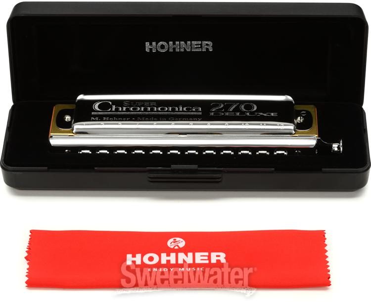 HOHNER Super Chromonica 270 Deluxe Harp Chromatic Harmonica Key of C New 7540-C 