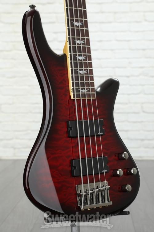 Schecter Stiletto Extreme 5 Bass Guitar - Black Cherry | Sweetwater