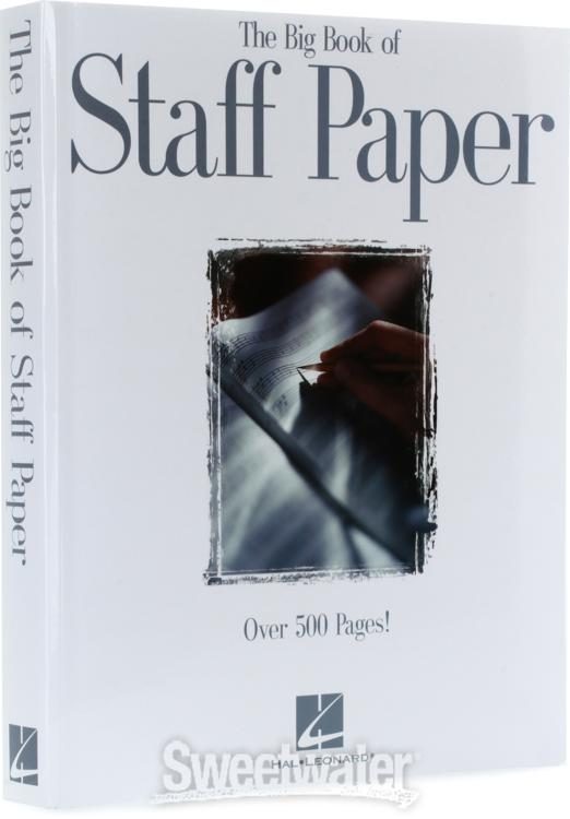 hal leonard big book of staff paper sweetwater big staff paper