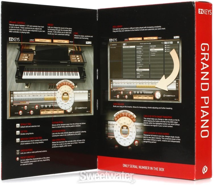 Toontrack EZkeys Grand Piano Songwriting Software and Virtual Grand Piano  (boxed) | Sweetwater