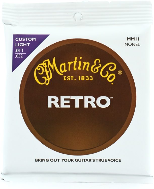 Martin Retro Acoustic Guitar Strings - .011-.052 | Sweetwater