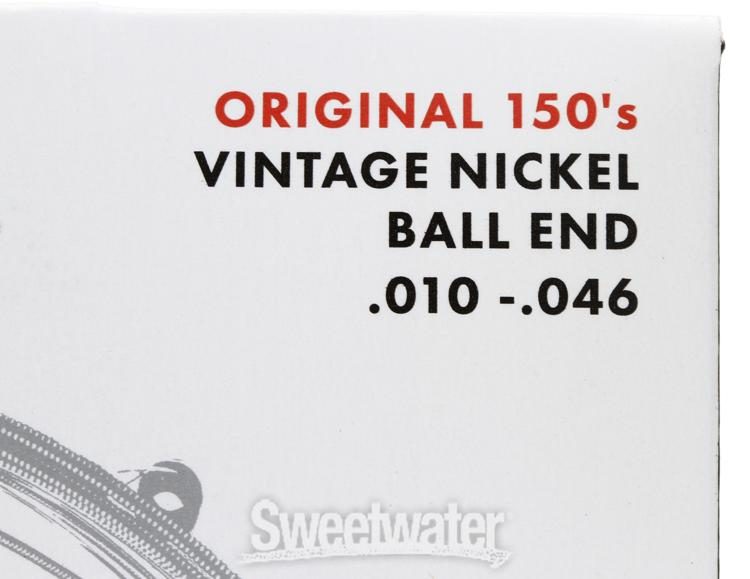 Fender 150R Original Pure Nickel Electric Strings - .010-.046 Regular |  Sweetwater