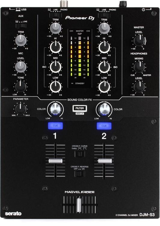 Pioneer DJ DJMS3 Serato-ready 2-channel DJ Mixer