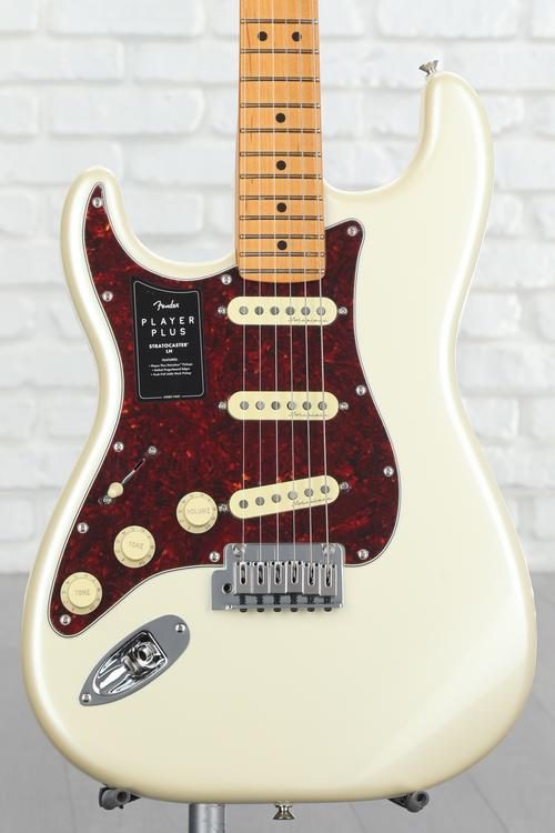 Fender Player Plus Stratocaster Left-handed Electric Guitar - Olympic Pearl  with Maple Fingerboard