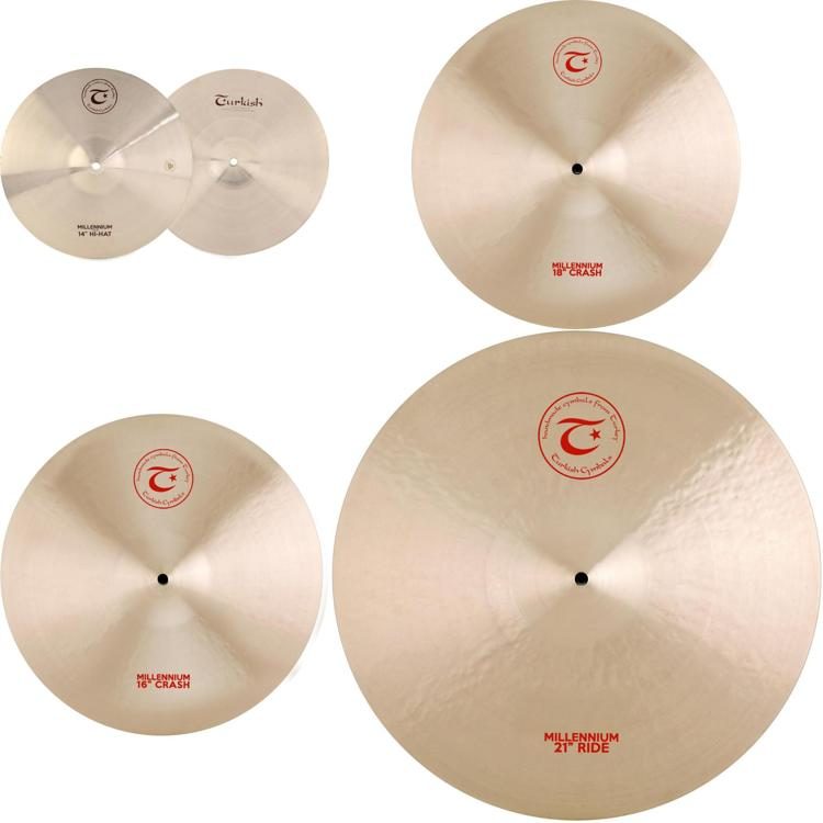 Turkish Cymbals Millennium Cymbal Pack - 14/16/18/21 inch