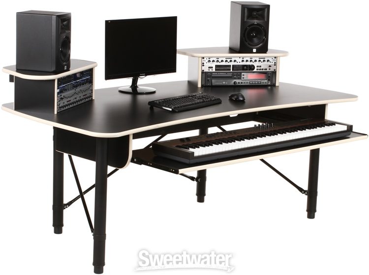 Rab Audio Prorak 88 Music Production Desk Black With Almond Trim