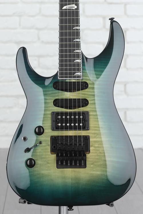 Kramer SM-1 Figured Left-handed Electric Guitar - Caribbean Blue ...