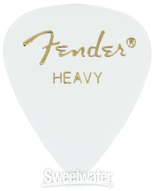 Fender 351 Shape Classic Celluloid Picks - Heavy White 12-pack | Sweetwater