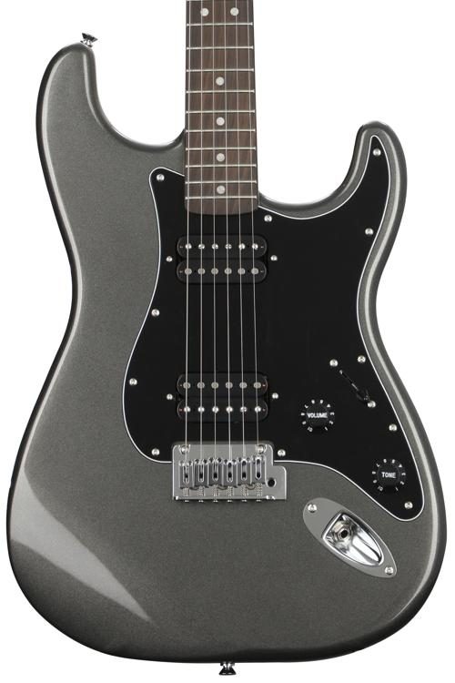 Squier Affinity Series Stratocaster Electric Guitar - Charcoal Frost  Metallic with Laurel Fingerboard