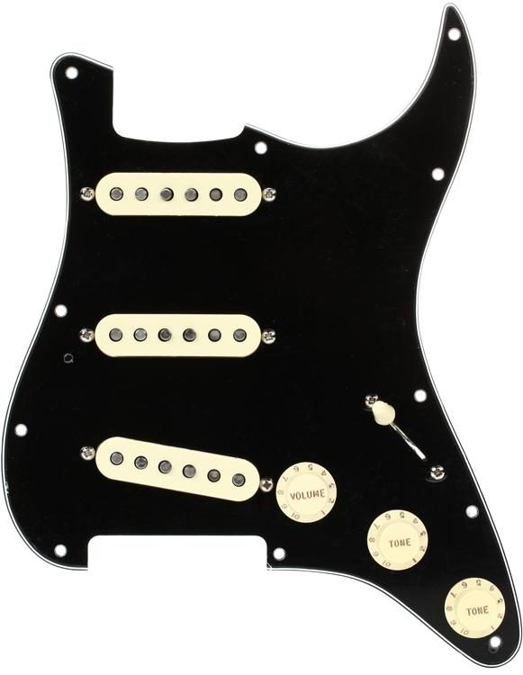 Fender Custom Fat '50s SSS Pre-wired Stratocaster Pickguard - Black 3-ply
