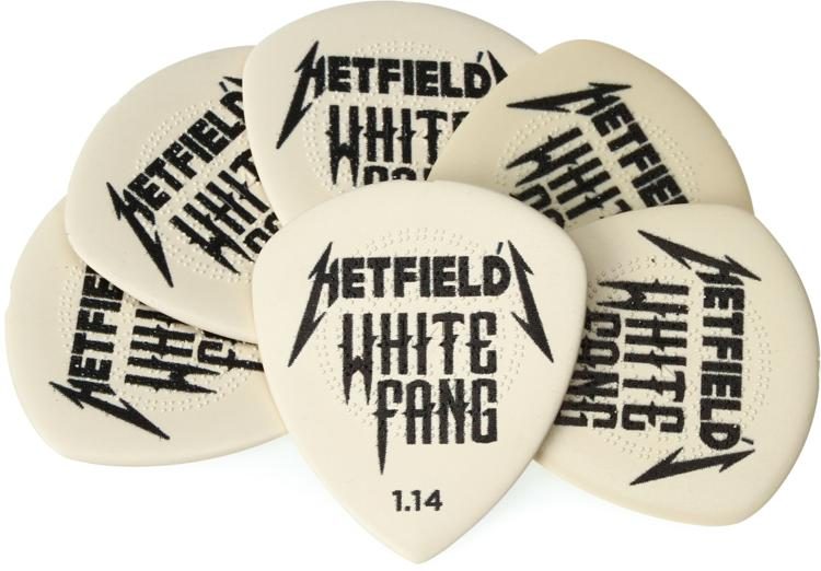 Dunlop Box mit 6 James Hetfield White Fang 1,14-mm-Gitarren-Plektren