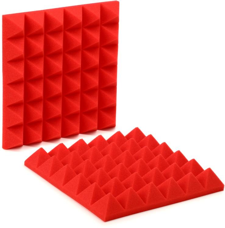 antydning Æble Afvigelse Gator 2-pack of Red 12-inch x 12-inch Acoustic Pyramid Panel | Sweetwater