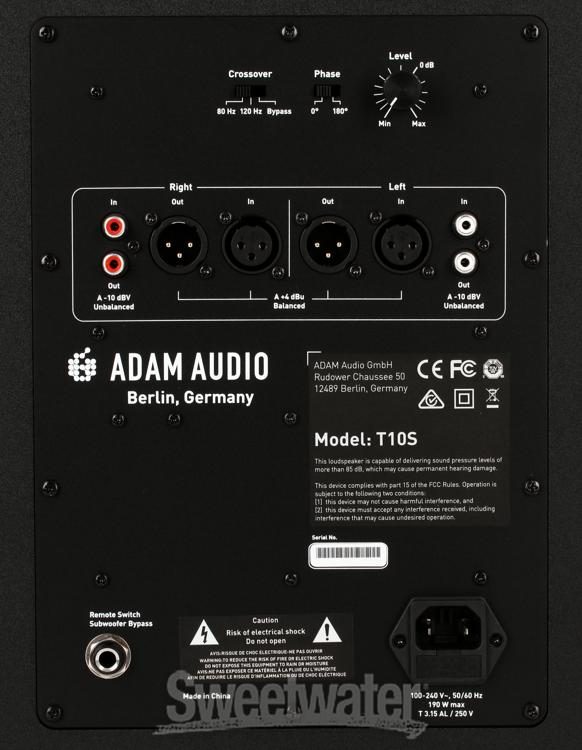 ADAM Audio T10S inch Powered Studio Subwoofer | Sweetwater