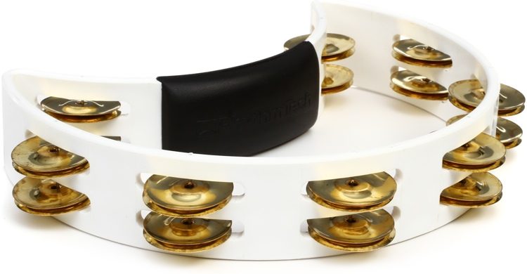 Rhythm Tech Tambourine - White with Brass Jingles | Sweetwater