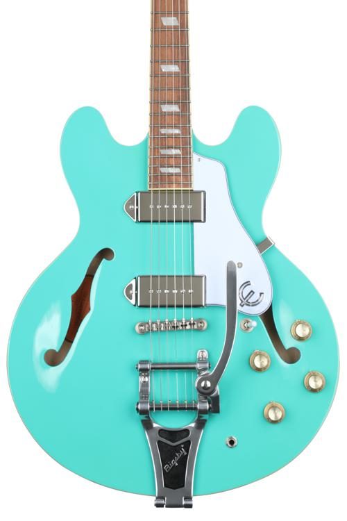 Epiphone Limited-edition Casino Archtop Hollowbody Electric Guitar -  Turquoise with Bigsby Tremolo