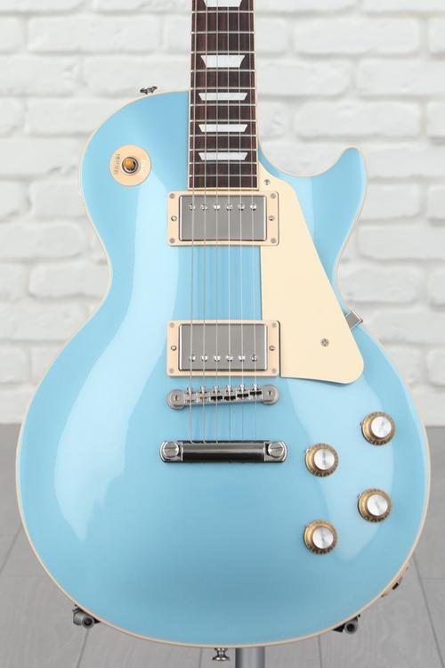 Gibson Les Paul Standard '60s Plain Top Electric Guitar - Pelham Blue ...