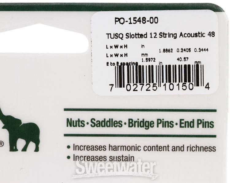 12 String Acoustic Guitar Nut - Graph Tech Pq 1548 00 Tusq Slotted 12 String Acoustic Guitar Nut Sweetwater