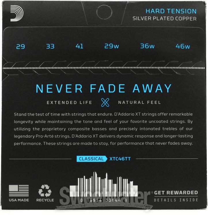 D Addario Xt Classical Dynacore Titanium Hard Tension Sweetwater