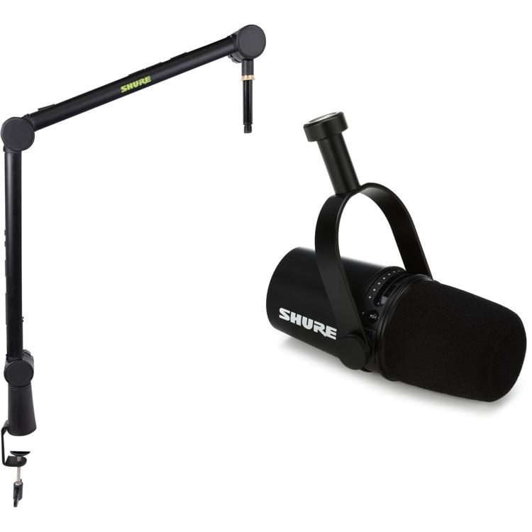 Shure MV7K Microphone Bundle with Desktop Boom Stand Sweetwater