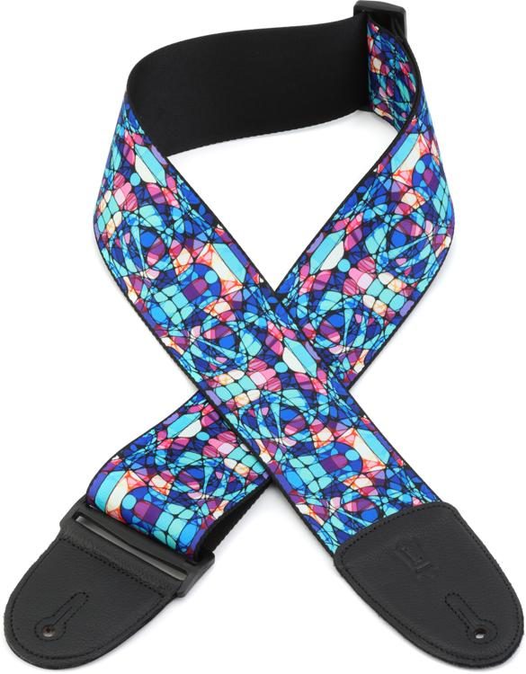 Levy's Stained Glass Guitar Strap - Blue Mirage | Sweetwater