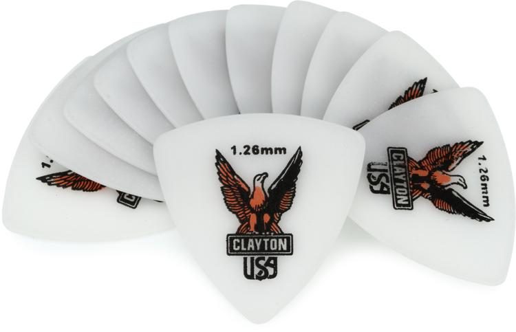 CLAYTON ACETAL STANDARD STYLE PICKS .63MM 6