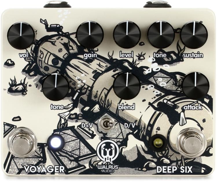 Walrus Audio Deep Six V3/ Voyager Preamp/Overdrive/Compressor Pedal -  Sweetwater Exclusive