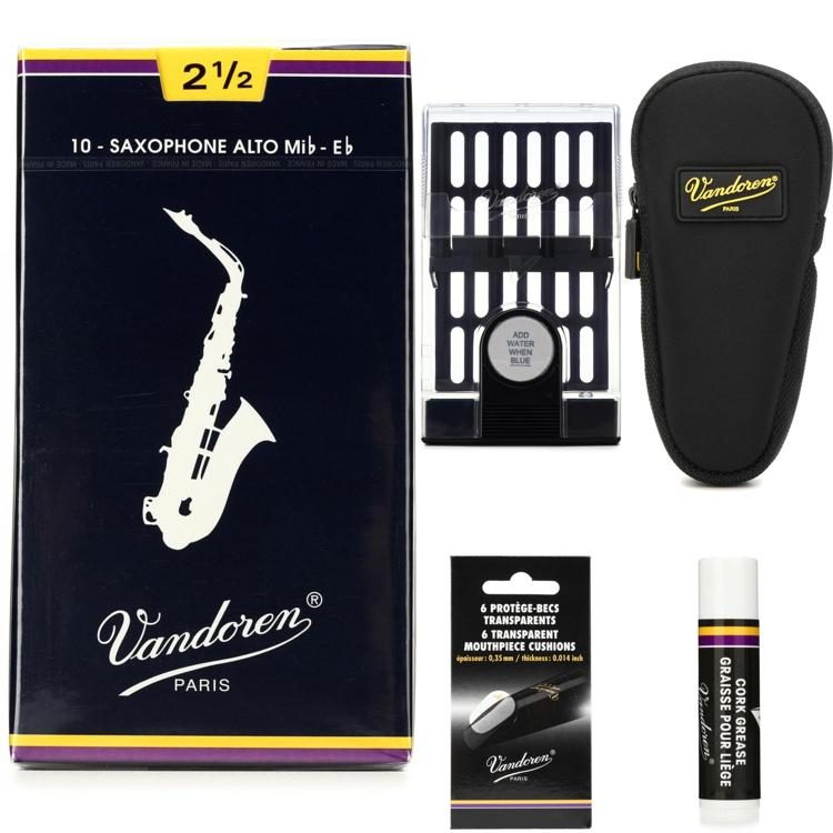 SR2125 - Traditional Alto Saxophone Reeds Accessories Bundle - 2.5 (10-pack) | Sweetwater