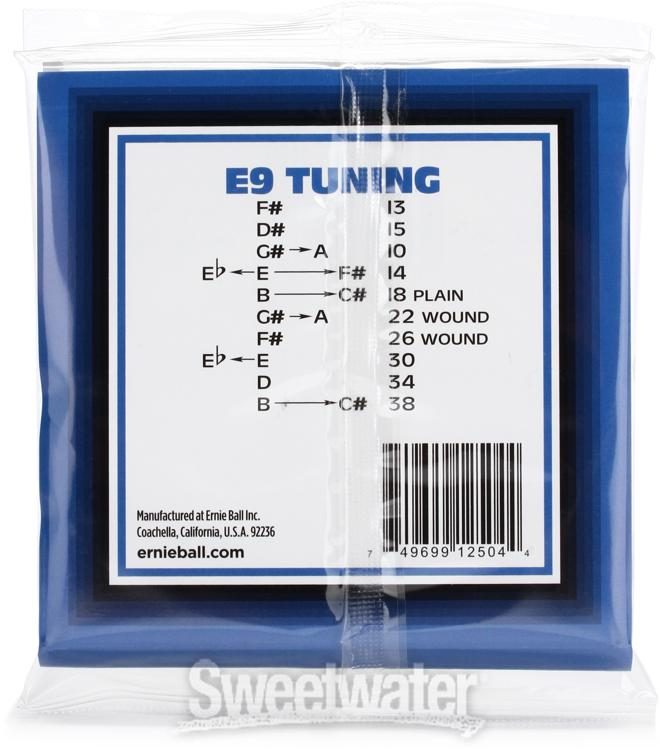 relé Siete Asesor Ernie Ball 2504 Pedal Steel E9 Tuning Stainless Steel Guitar Strings -  .013-.038 10-string | Sweetwater