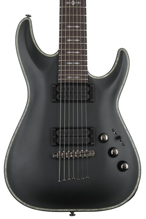 Schecter Hellraiser C-7 Passive - Satin Black | Sweetwater