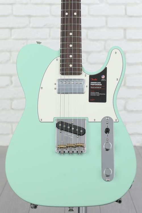 Fender American Performer Telecaster Hum - Satin Surf Green with 