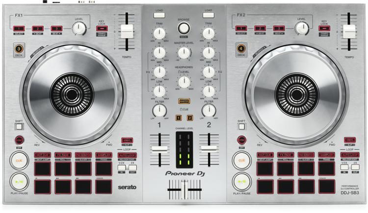 Pioneer DJ DDJ-SB3 Limited Edition Silver 4-deck Serato DJ Controller