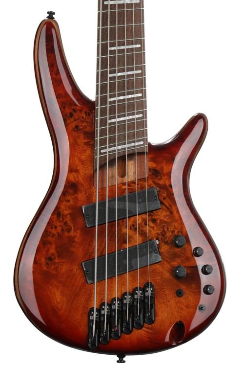 Ibanez Bass Workshop SRMS806 Multi-scale Bass Guitar - Brown Topaz Burst