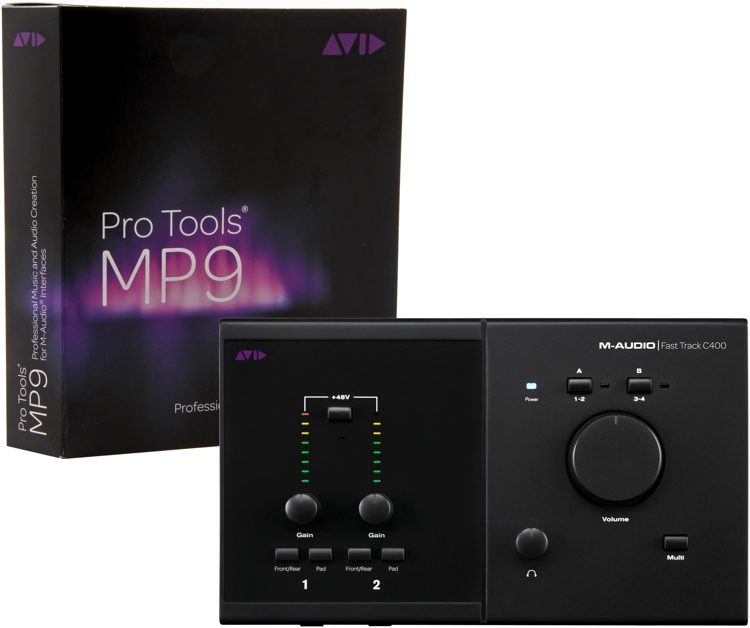 M-Audio Fast Track USB Recording Studio Interface professional sound card  Microphone cord 2 input and