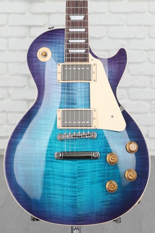 Gibson Les Paul Standard '50s Figured Top Electric Guitar - Blueberry ...