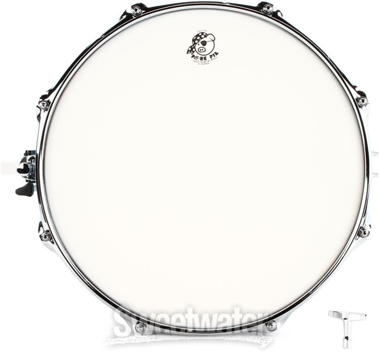 Pork Pie Percussion Hip Pig Snare Drum - 6.5 x 14 inch - Blue Silver Duco